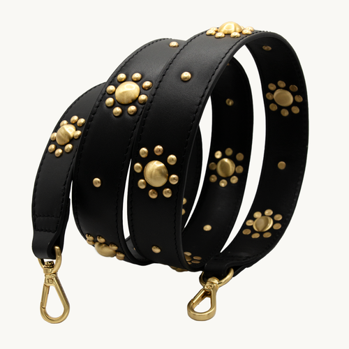 Sangle de telephone noir a cloue