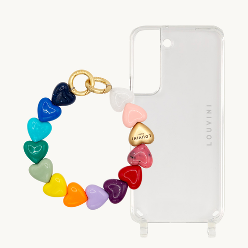 Coque Charlie & Chaîne Petit Cuore Arc-en-ciel (Samsung)