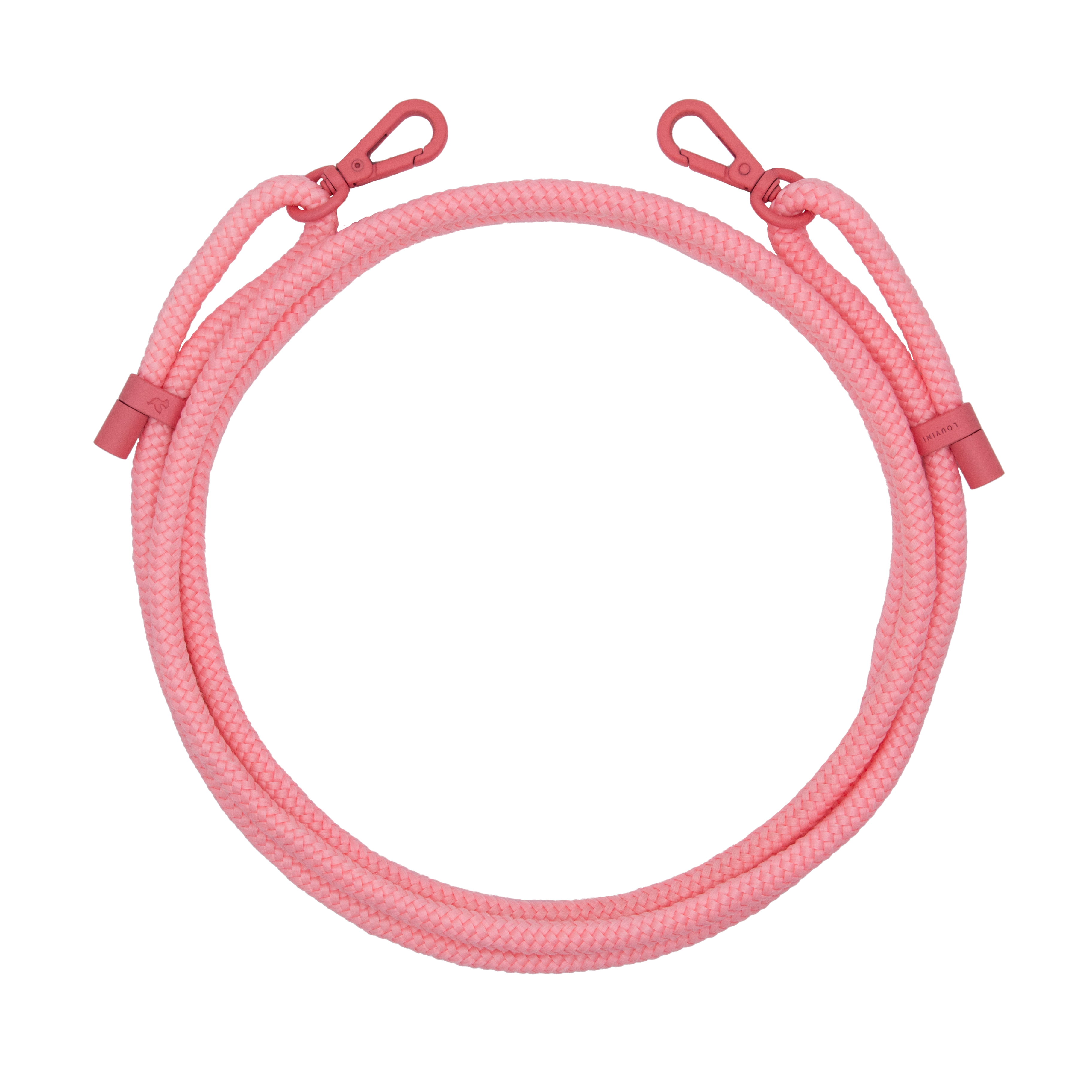 cordon pour téléphone rose avec mousquetons en bandoulière