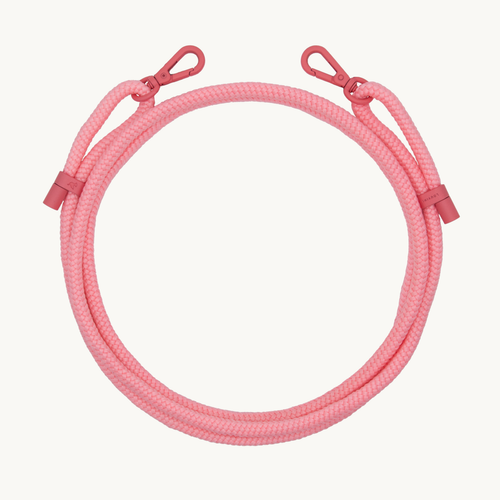 cordon pour téléphone rose avec mousquetons en bandoulière