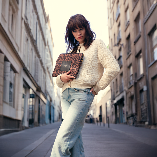 Pochette ordinateur STELLA - Léopard