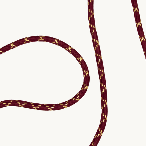 Cordon de telephone ajustable bordeaux dore