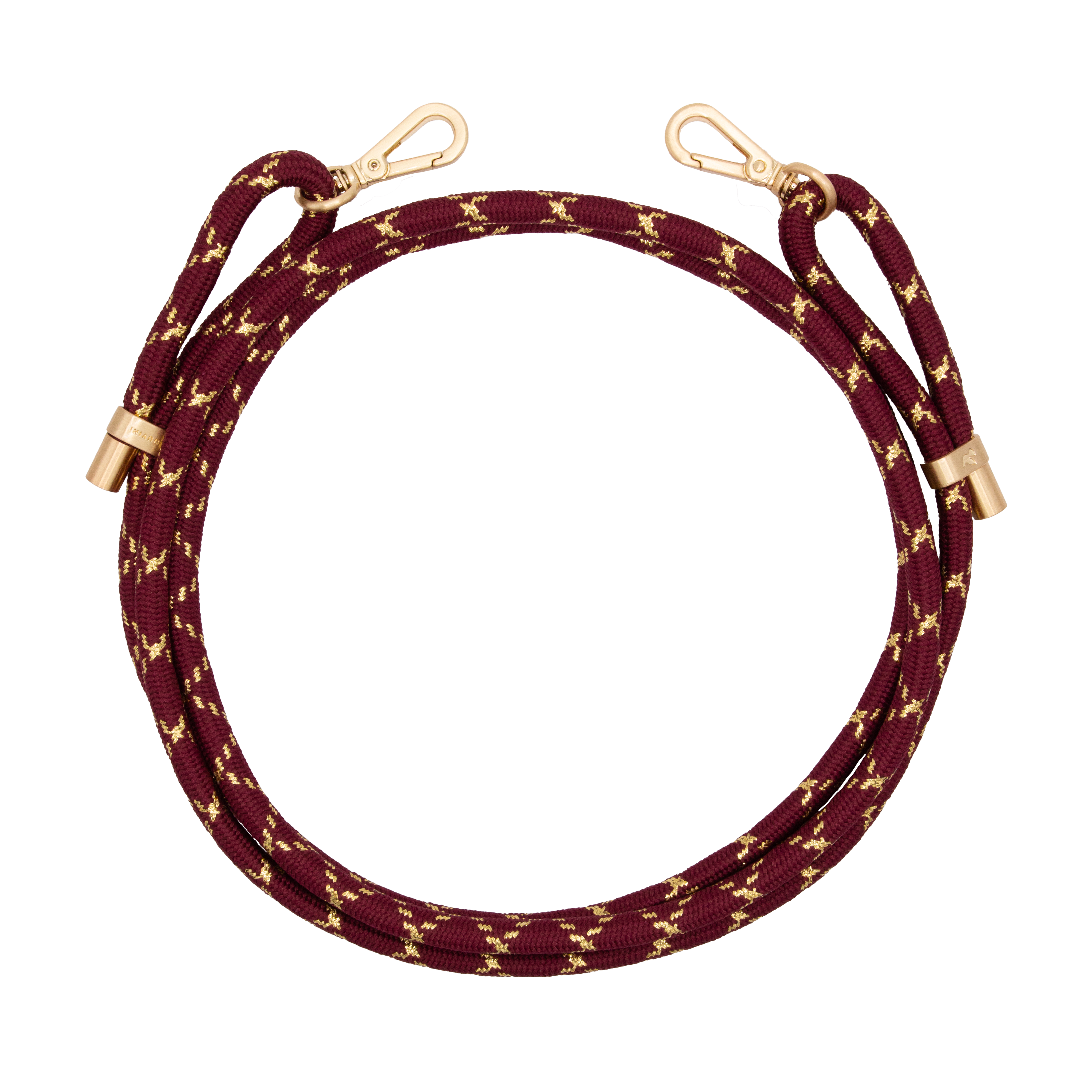 Cordon de telephone ajustable bordeaux dore