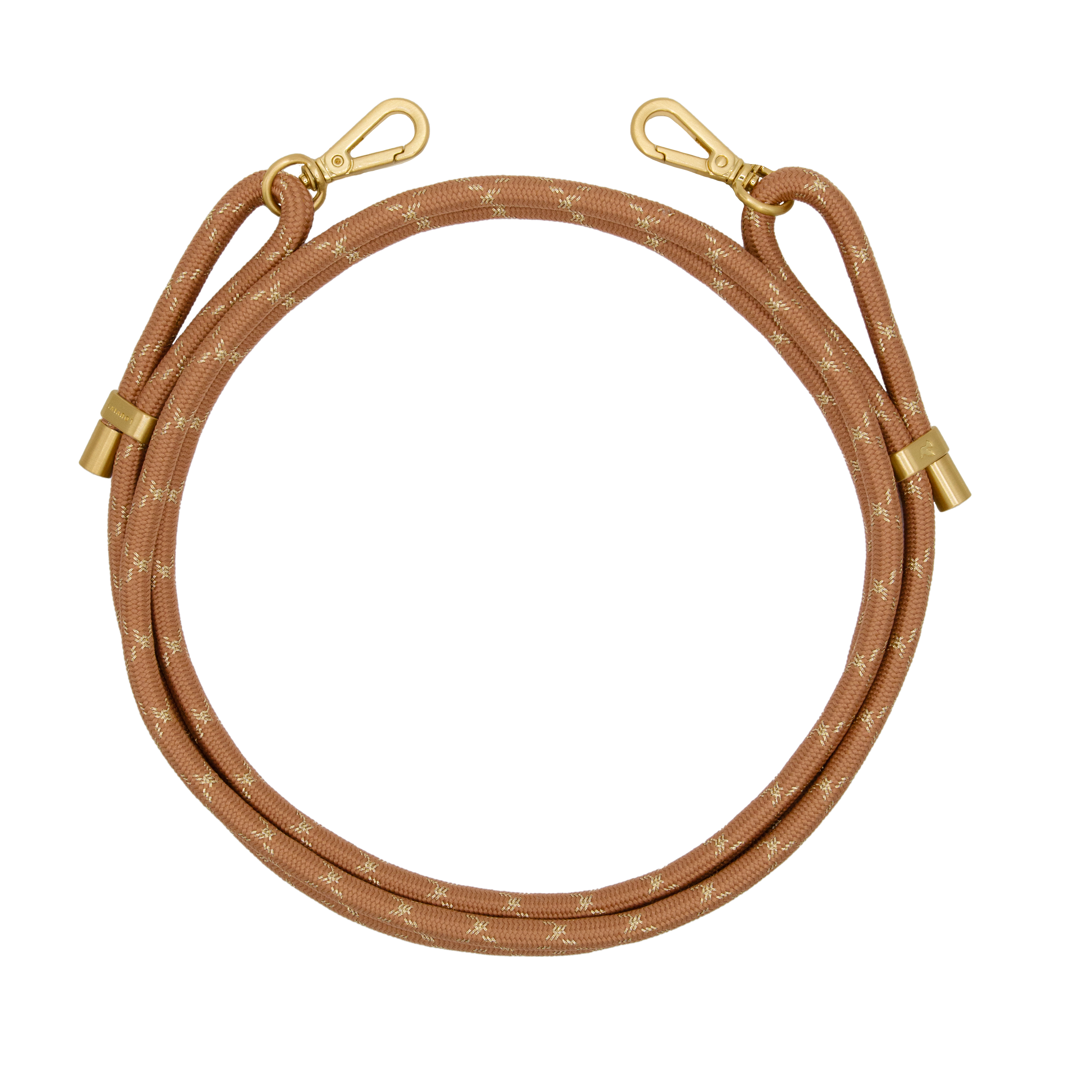Cordon de telephone ajustable cannelle dore