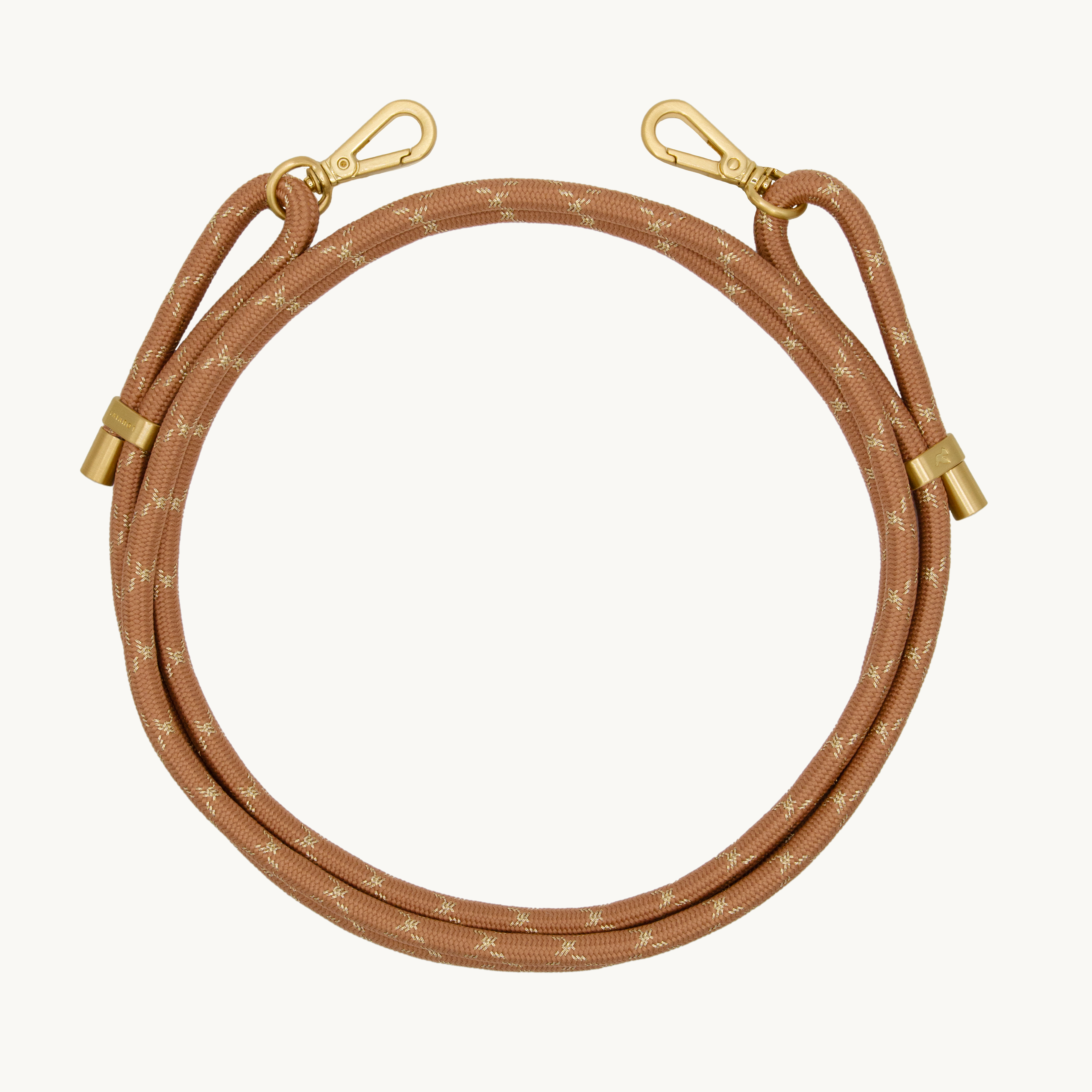 Cordon de telephone ajustable cannelle dore