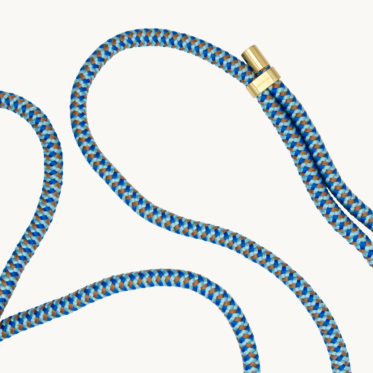 Cordon de telephone ajustable double bleu