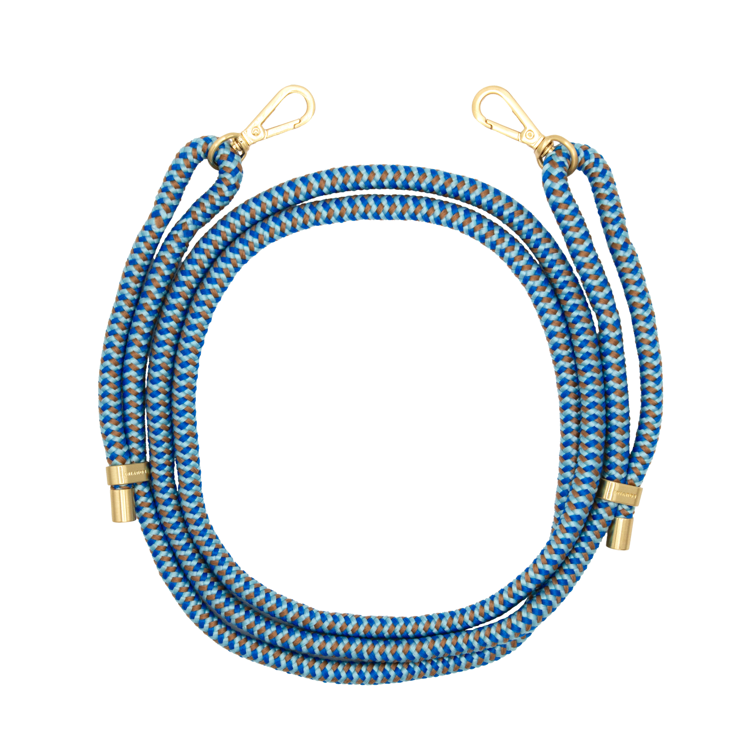 Cordon de telephone ajustable double bleu