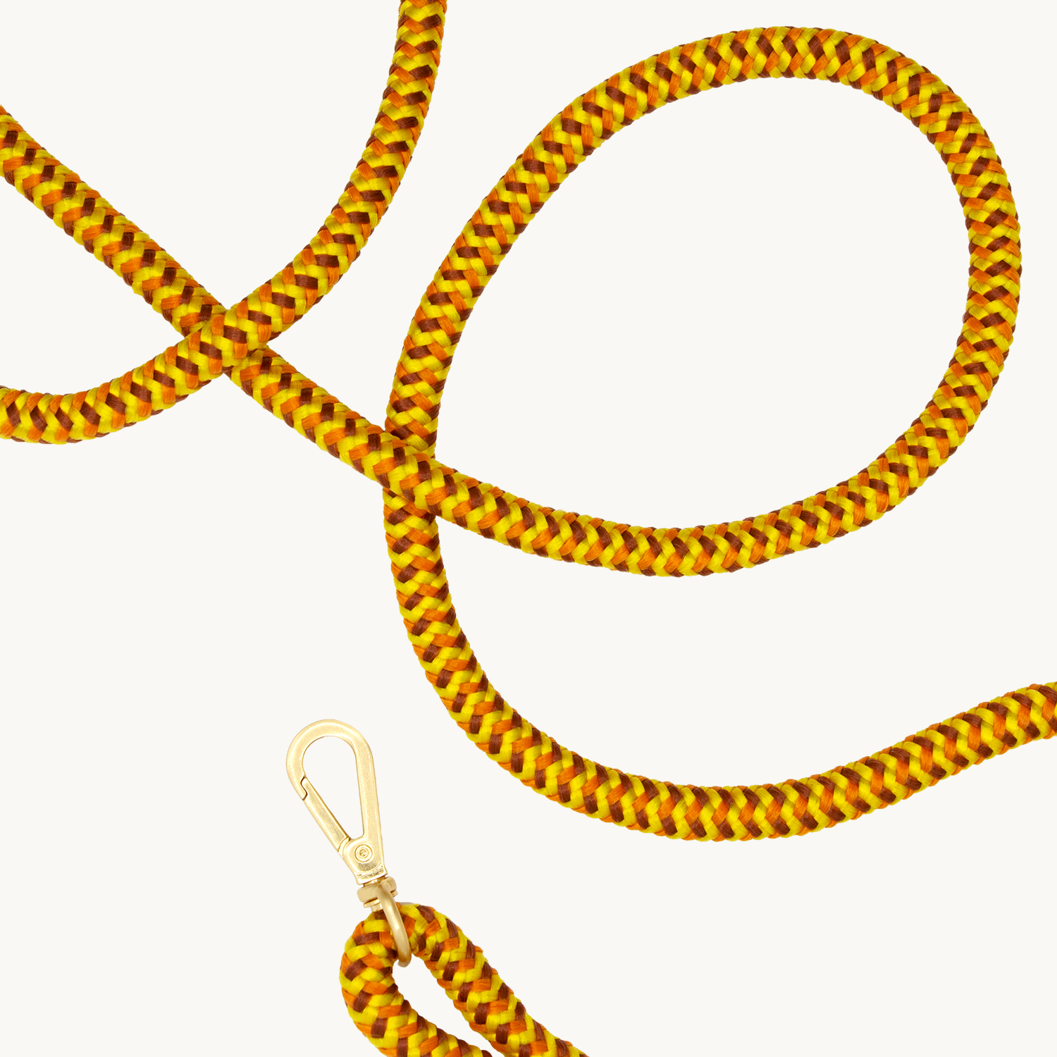 Cordon de telephone ajustable jaune orange