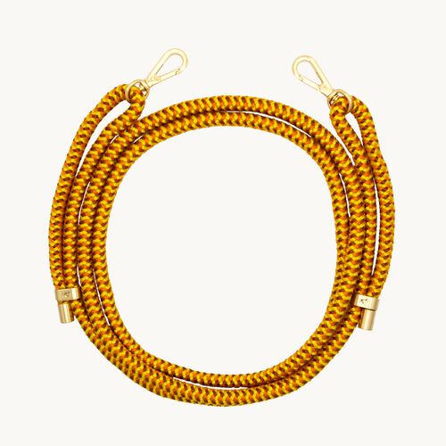 Cordon de telephone ajustable jaune orange