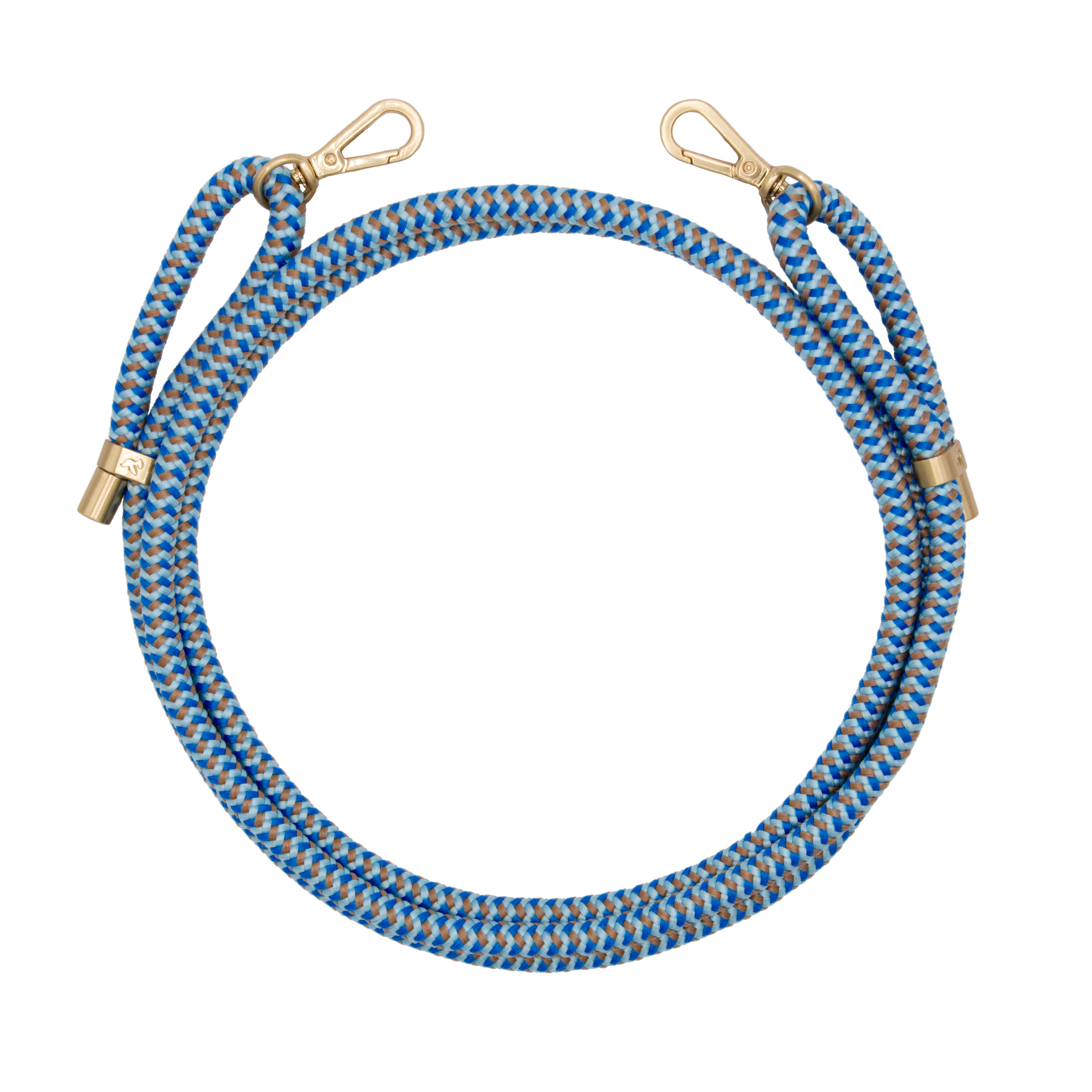 Cordon de telephone ajustable double bleu