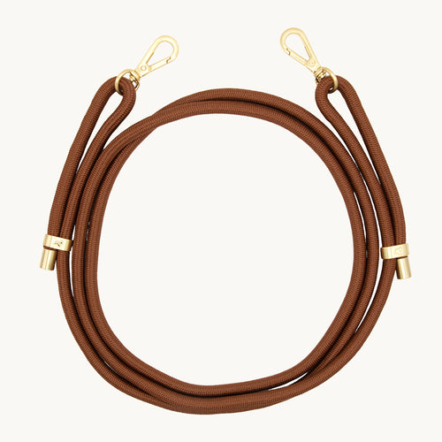 Cordon de telephone ajustable marron