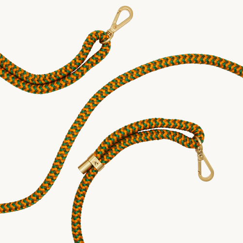 Cordon de telephone ajustable multicolore orange vert