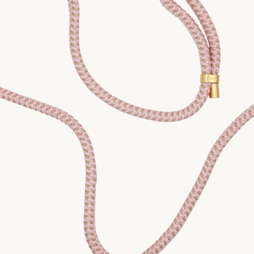 Cordon de telephone ajustable multicolore rose taupe