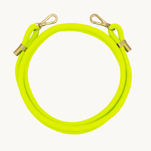 Cordon de telephone ajustable jaune fluo