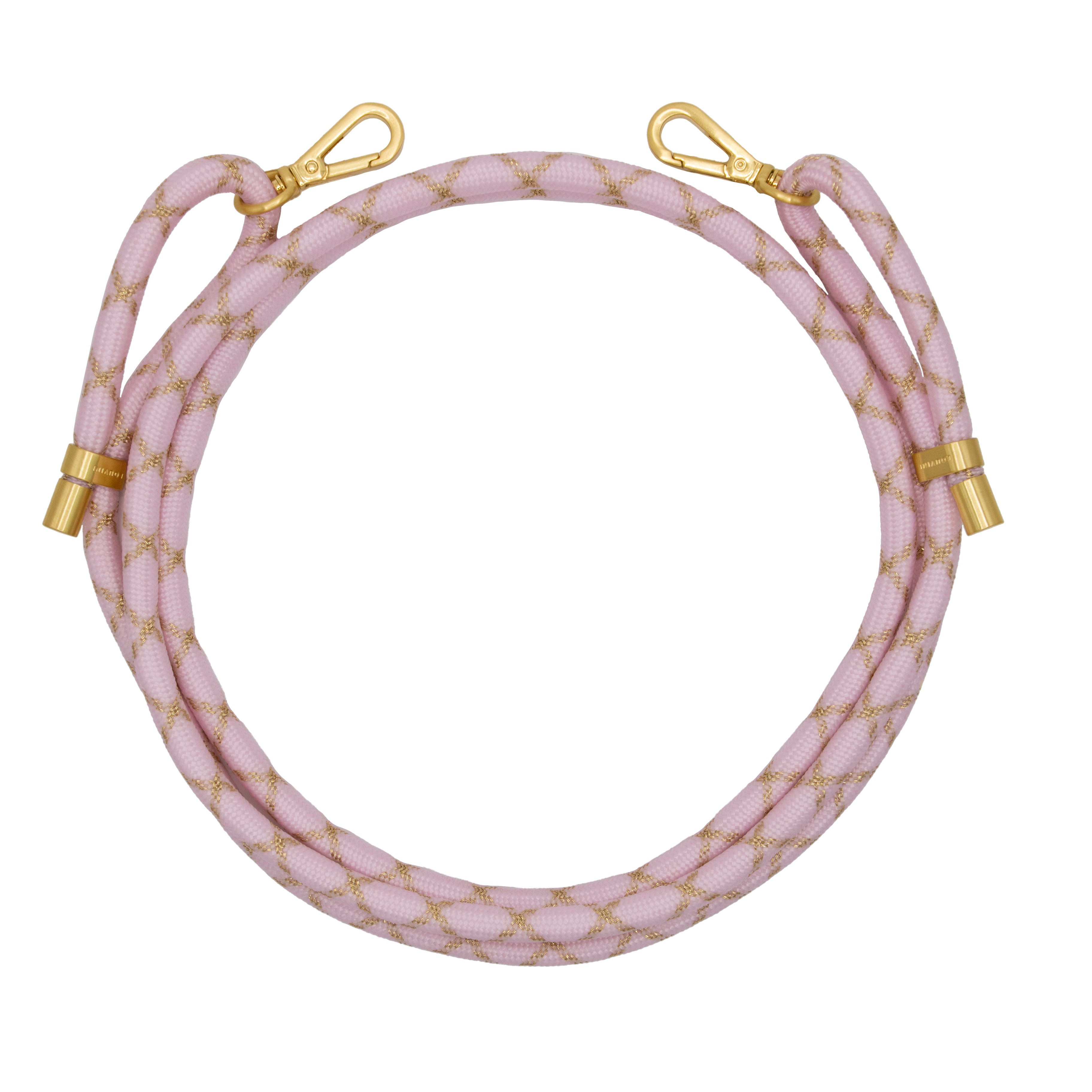 Cordon de telephone ajustable rose dore