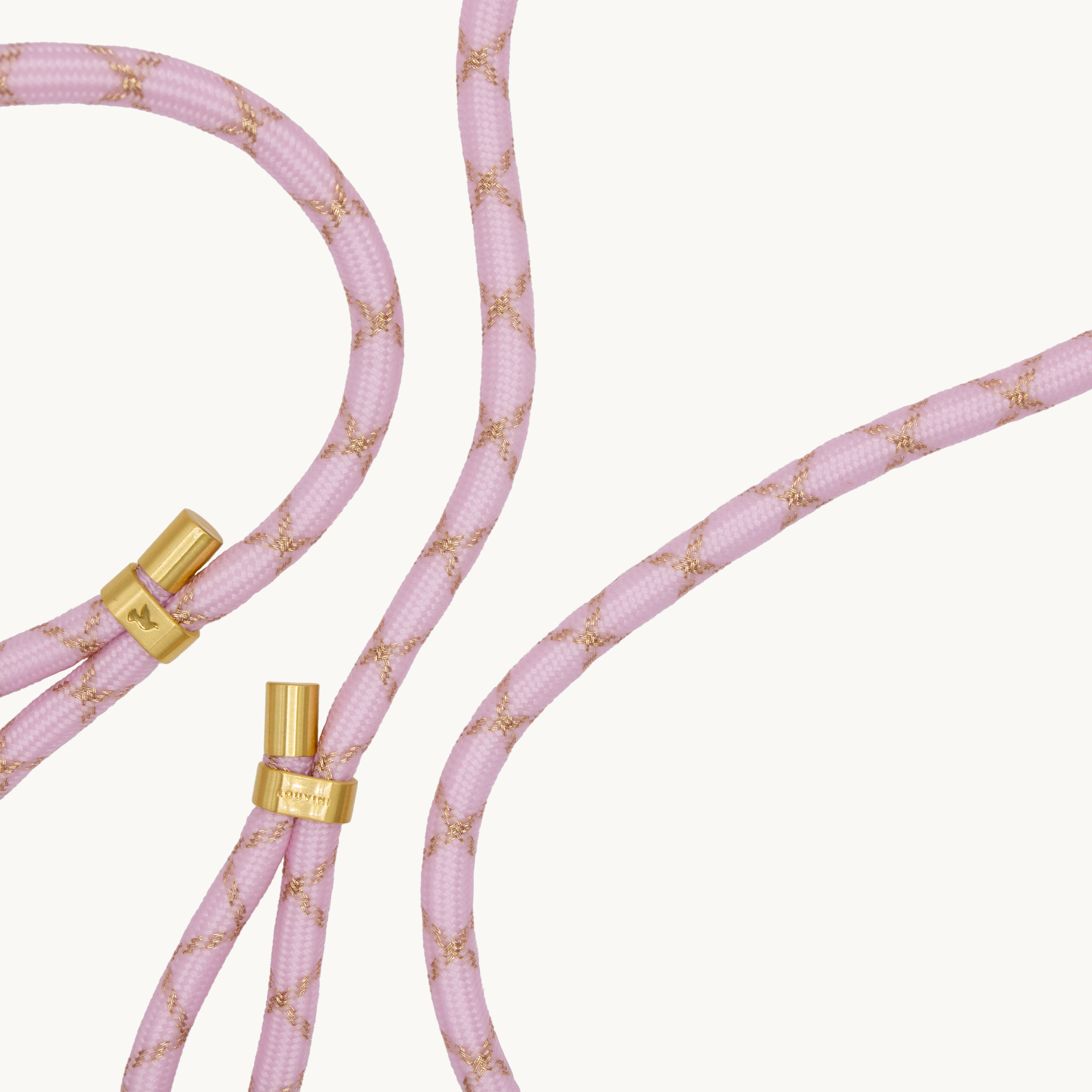 Cordon de telephone ajustable rose dore
