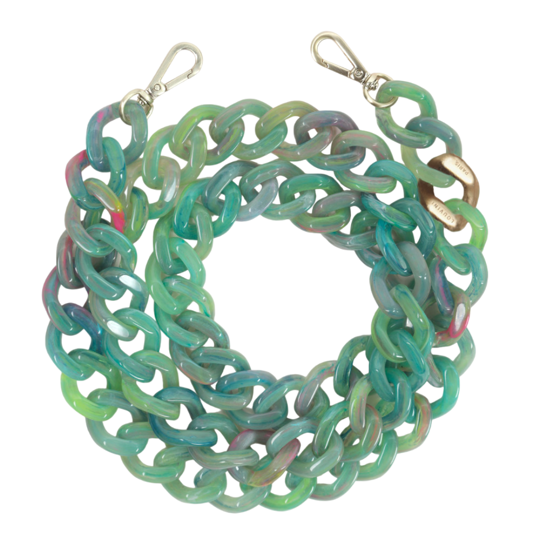 Chaîne de telephone vert jade