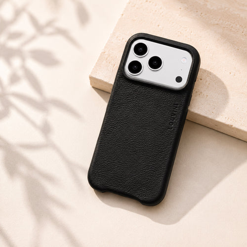 Coque iPhone MagSafe cuir MAX - Noir