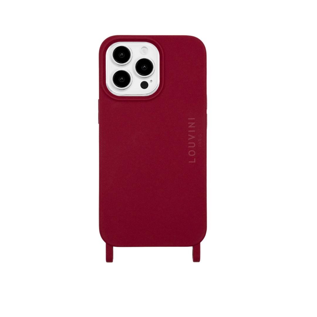 Coque iPhone MagSafe avec anneaux MILO - Bordeaux